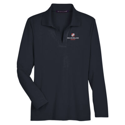 IMA Schelling Group - Women's CrownLux Performance® Plaited Long Sleeve Polo Thumbnail