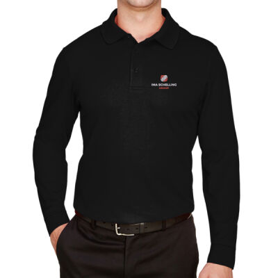 IMA Schelling Group - CrownLux Performance® Plaited Long Sleeve Polo Thumbnail